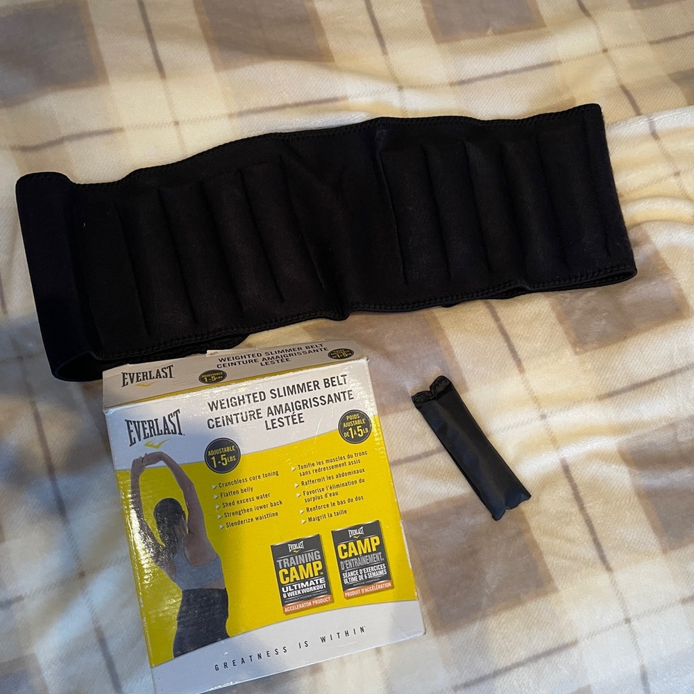 Everlast Yellow and Black Weighted Slimmer Belt